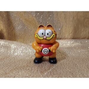 Vintage Garfield Cat Wrestler PVC Figure 1981 Wrestling Sports Cake Topper